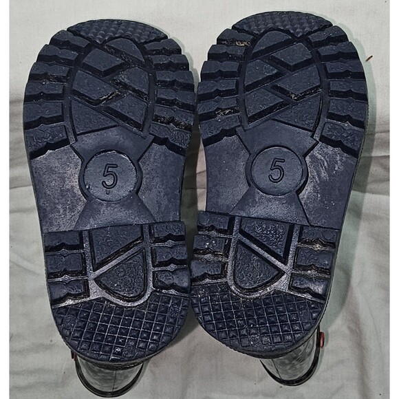 Nautica Kids’ Rain Boots – Size 5 | Alphanumeric Pattern With Red Handles - Picture 6 of 7